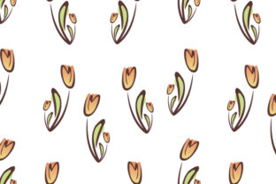 Floral Tulips Pattern Vector