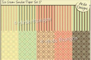 Ice Cream Sundae Paper Set 17 for Creative Projects