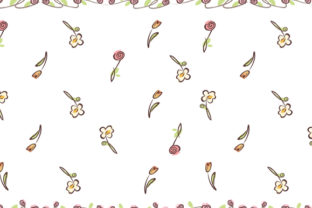 Small Floral Cute Tulips Pattern