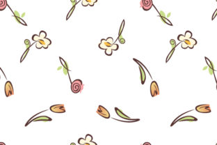 Small Floral Tulips Seamless Design